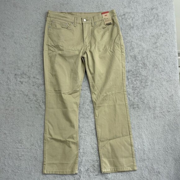 Levi's Other - NEW Levis 514 Straight Fit Stretch Khaki Jeans W36 L30 Cotton & Elastane Blend